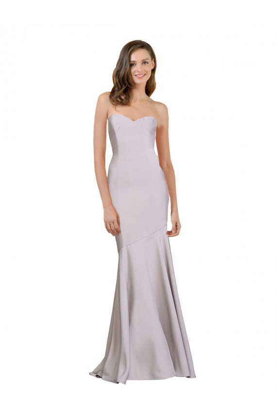 Stretch Crepe Strapless Mermaid Arctic Lilac Prom Dress / Bridesmaid Dress Derby