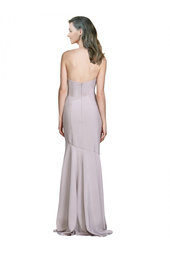 Stretch Crepe Strapless Mermaid Arctic Lilac Prom Dress / Bridesmaid Dress Derby