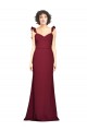 Stretch Crepe Strapless Mermaid Burgundy Prom Dress / Bridesmaid Dress Derby