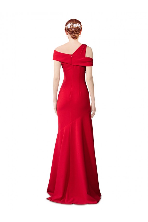 Stretch Crepe Mermaid Red Formal Evening Gown / Prom Dress / Bridesmaid Dress Derby
