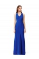 Stretch Crepe V-Neck Mermaid Royal Blue Formal Evening Gown / Prom Dress / Bridesmaid Dress Derby