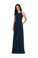 Stretch Crepe Halter Neck Open Back Trumpet Dark Navy Semi Formal Evening Dress / Bridesmaid Dress Derby