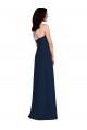 Stretch Crepe Halter Neck Open Back Trumpet Dark Navy Semi Formal Evening Dress / Bridesmaid Dress Derby