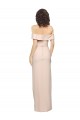 Stretch Crepe Off the Shoulder Low Back Mermaid Nude Formal Evening Gown / Prom Dress / Bridesmaid Dress Derby