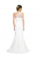 Stretch Crepe & Tulle One Shoulder Mermaid Ivory Formal Evening Gown / Bridesmaid Dress Derby