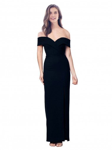 Stretch Crepe Sweetheart Mermaid Black Formal Dress / Bridesmaid Dress Derby