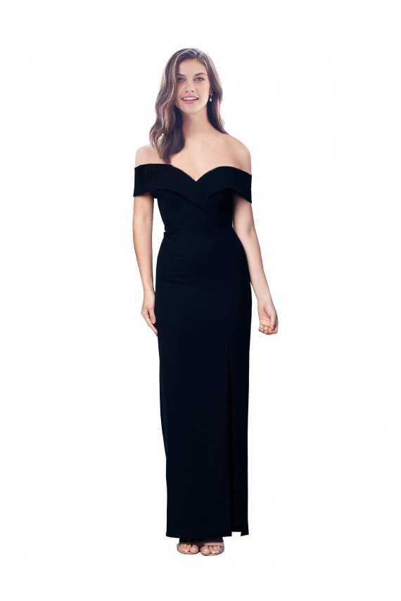 Stretch Crepe Sweetheart Mermaid Black Formal Dress / Bridesmaid Dress Derby