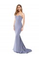 Stretch Crepe Strapless Low Back Mermaid Smoke Blue Formal Evening Gown / Prom Dress / Bridesmaid Dress Derby