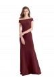 Stretch Crepe High Neck Sheath Burgundy Gold Prom Dress / Bridesmaid Dress Derby