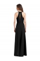Stretch Crepe High Neck Sheath Black Formal Evening Gown / Prom Dress / Bridesmaid Dress Derby