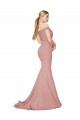 Stretch Crepe High Neck Mermaid Dusty Pink Formal Evening Gown / Prom Dress / Bridesmaid Dress Derby