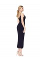 Stretch Crepe High Neck V-Back Mermaid Dark Navy Formal Dress / Bridesmaid Dress Derby