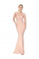 Stretch Crepe High Neck Mermaid Nude Formal Dress / Bridesmaid Dress Derby