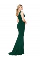 Stretch Crepe High Neck Mermaid Midnight Green Formal Evening Gown / Prom Dress / Bridesmaid Dress Derby