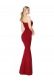 Stretch Crepe High Neck Mermaid Burgundy Formal Evening Gown / Prom Dress / Bridesmaid Dress Derby