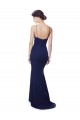 Stretch Crepe High Neck Open Back Mermaid Navy Blue Formal Dress / Bridesmaid Dress Derby