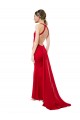 Stretch Crepe High Neck Open Back Mermaid Red Formal Evening Gown / Bridesmaid Dress Derby