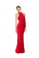 Stretch Crepe High Neck Mermaid Red Prom Dress / Bridesmaid Dress Derby