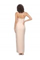 Stretch Crepe Strapless Low Back Sheath Nude Semi Formal Evening Dress / Prom Dress / Bridesmaid Dress Derby