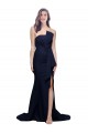 Stretch Crepe Strapless Low Back Sheath Dark Navy Semi Formal Evening Dress / Prom Dress / Bridesmaid Dress Derby