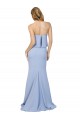 Stretch Crepe Strapless Low Back A-Line Light Sky Blue Formal Dress / Bridesmaid Dress Derby