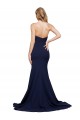 Stretch Crepe Sweetheart Low Back A-Line Dark Navy Formal Evening Gown / Prom Dress / Bridesmaid Dress Derby