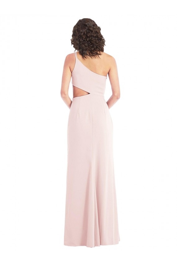 Stretch Crepe One Shoulder Trumpet Pink Formal Evening Gown / Prom Dress / Bridesmaid Dress Derby