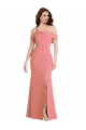 Stretch Crepe One Shoulder Low Back Trumpet Hot Pink Semi Formal Evening Dress / Prom Dress / Bridesmaid Dress Derby
