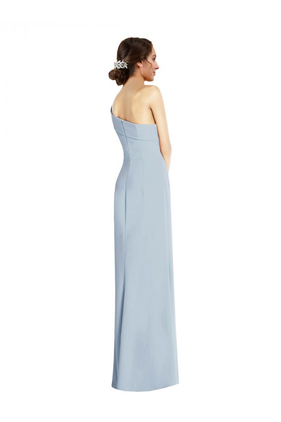 Stretch Crepe Off the Shoulder Trumpet Light Sky Blue Formal Evening Gown / Prom Dress / Bridesmaid Dress Derby