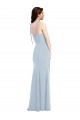 Stretch Crepe Strapless Low Back Trumpet Light Sky Blue Bridesmaid Dress / Formal Dress Derby