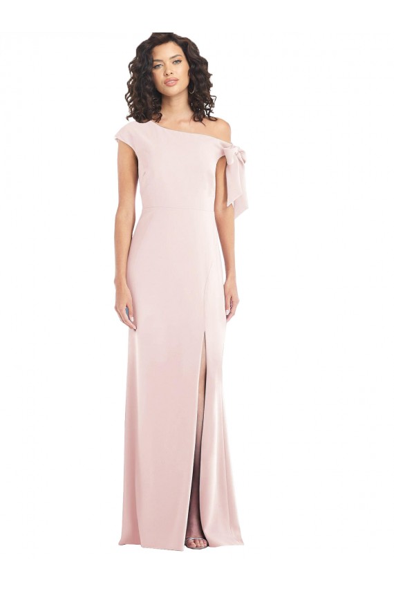Stretch Crepe Off the Shoulder Trumpet Pink Formal Evening Gown / Prom Dress / Bridesmaid Dress Derby