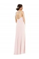 Stretch Crepe Halter Neck Low Back Trumpet Pink Formal Evening Gown / Prom Dress / Bridesmaid Dress Derby