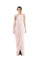 Stretch Crepe Halter Neck Trumpet Pink Semi Formal Evening Dress / Prom Dress / Bridesmaid Dress Derby