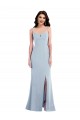Stretch Crepe Spaghetti Straps Trumpet Light Sky Blue Formal Evening Gown / Prom Dress / Bridesmaid Dress Derby