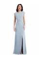 Stretch Crepe Open Back Trumpet Light Sky Blue Formal Evening Gown / Prom Dress / Bridesmaid Dress Derby
