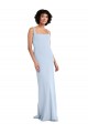 Stretch Crepe Square Neck Sheath Light Sky Blue Prom Dress / Bridesmaid Dress Derby