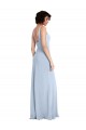 Stretch Crepe Square Neck Sheath Light Sky Blue Prom Dress / Bridesmaid Dress Derby