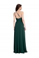 Stretch Crepe One Shoulder Open Back A-Line Midnight Green Formal Evening Gown / Prom Dress / Bridesmaid Dress Derby