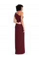 Stretch Crepe One Shoulder Sheath Burgundy Gold Formal Evening Gown / Prom Dress / Bridesmaid Dress Derby