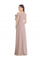 Stretch Crepe Off the Shoulder A-Line Dusty Pink Formal Evening Gown / Prom Dress / Bridesmaid Dress Derby