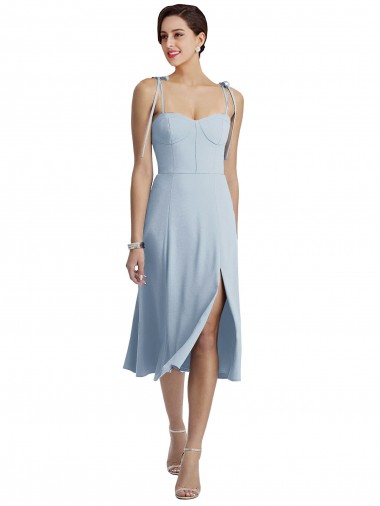 Stretch Crepe Sweetheart A-Line Light Sky Blue Evening Gown / Prom Dress / Bridesmaid Dress Derby