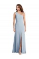 Stretch Crepe One Shoulder Trumpet Light Sky Blue Formal Evening Gown / Prom Dress / Bridesmaid Dress Derby