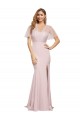 Stretch Crepe & Tulle Sweetheart V-Back Sheath Mauve Formal Evening Gown / Prom Dress / Bridesmaid Dress Derby