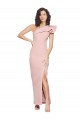 Stretch Crepe One Shoulder Sheath Mauve Formal Evening Gown / Prom Dress / Bridesmaid Dress Derby