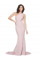 Stretch Crepe One Shoulder Sheath Mauve Semi Formal Evening Dress / Prom Dress / Bridesmaid Dress Derby