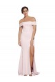 Stretch Crepe Square Neck Low Back Sheath Pink Formal Evening Gown / Prom Dress / Bridesmaid Dress Derby