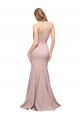 Stretch Crepe High Neck Sheath Dusty Pink Formal Evening Gown / Prom Dress / Bridesmaid Dress Derby
