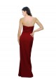 Stretch Crepe Sweetheart Low Back Sheath Burgundy Bridesmaid Dress / Evening Dress Derby
