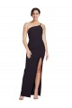 Stretch Crepe Strapless Sheath Black Formal Evening Gown / Prom Dress / Bridesmaid Dress Derby