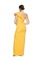 Stretch Crepe One Shoulder Sheath Saffron Formal Evening Gown / Prom Dress / Bridesmaid Dress Derby
